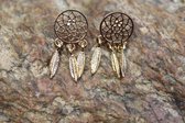 Wellness-House | Oorbellen Dreamcatcher Verguld | Dromenvanger | Dreamcatcher | Zen | Relax | Fashion Accessoire