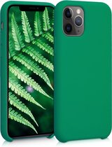 kwmobile telefoonhoesje voor Apple iPhone 11 Pro - Hoesje met siliconen coating - Smartphone case in smaragdgroen