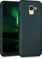 kwmobile phone case pour Samsung Galaxy J6 - Coque pour smartphone - Coque arrière en métallisé pétrole