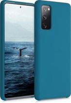 kwmobile telefoonhoesje voor Samsung Galaxy S20 FE - Hoesje met siliconen coating - Smartphone case in mat petrol
