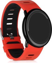 kwmobile bandje compatibel met Huami Amazfit - Armband voor fitnesstracker in rood / zwart - Horlogeband