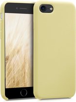 kwmobile telefoonhoesje voor Apple iPhone SE (2022) / SE (2020) / 8 / 7 - Hoesje met siliconen coating - Smartphone case in vanille