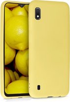 kwmobile telefoonhoesje voor Samsung Galaxy A10 - Hoesje voor smartphone - Back cover in mat geel