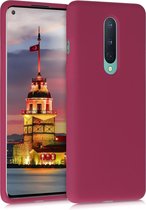 kwmobile telefoonhoesje voor OnePlus 8 (2020) - Hoesje met siliconen coating - Smartphone case in fuchsia