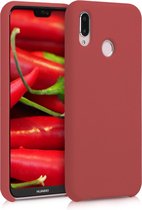 kwmobile telefoonhoesje voor Huawei P20 Lite - Hoesje met siliconen coating - Smartphone case in kastanjebruin
