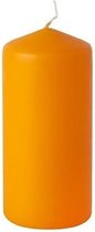 Oranje stompkaars 15 cm 45 branduren - oranje decoratie kaarsen - Woondecoratie/Woonaccessoires
