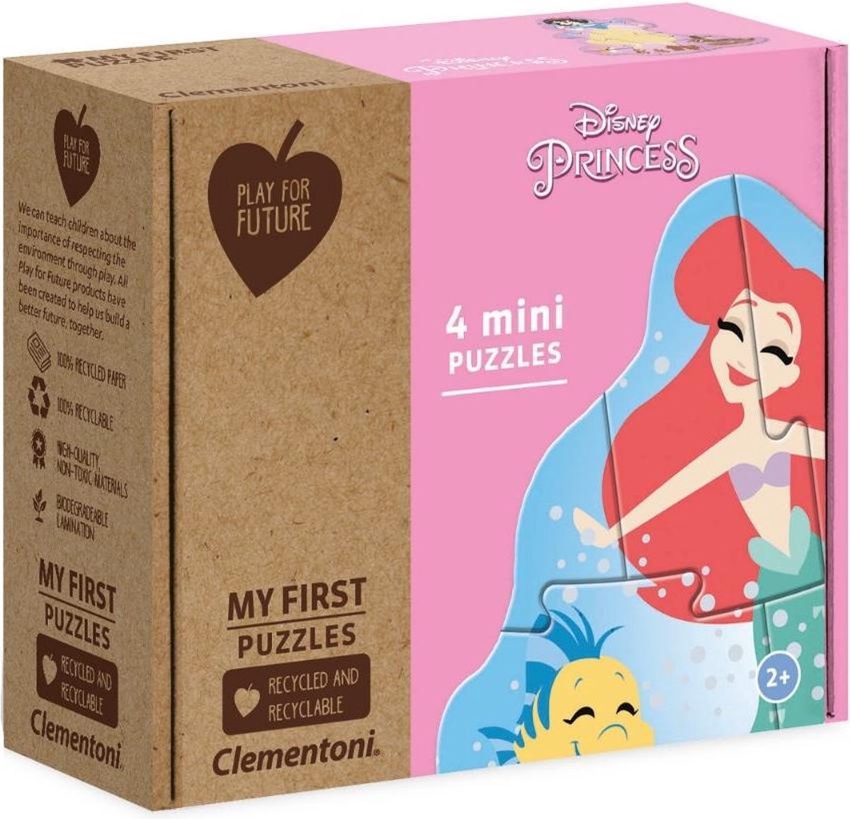 Disney Mini-legpuzzels Princess Meisjes Karton Roze 4-delig