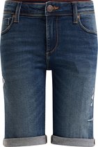 WE Fashion Jongens slim fit denimshort met destroyed details