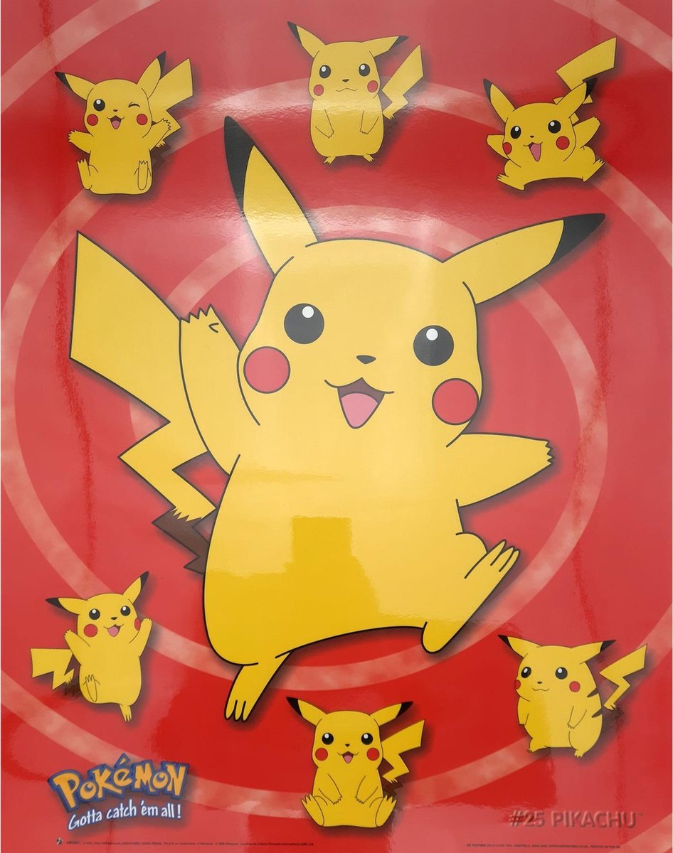 Poster Affiche Attrape Les Tous Pokemon Pikachu Manga Anime(91x128cmB) -  Cdiscount Maison