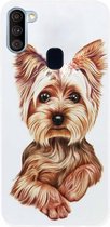 ADEL Siliconen Back Cover Softcase Hoesje voor Samsung Galaxy A11/ M11 - Yorkshire Terrier Hond