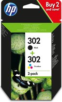 HP 302 - Inktcartridge / Zwart / Kleur / 2-Pack