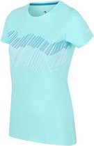 Regatta Fingal V Vochtdoorvoerend T-Shirt Met Grafische Opdruk Voor Dames Aqua Blauw