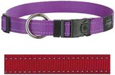 Rogz for dogs lumberjack halsband rood - 25 mmx43-73 cm - 1 stuks