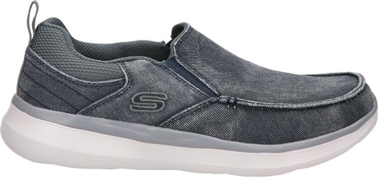 Skechers Delson 2.0 Chaussures à enfiler pour hommes - Blauw - Taille 47,5