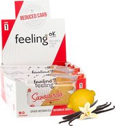 Feeling OK | Savoiardo Vanille Citroen | Voordeelpakket | 15 x 35 gram | Low carb snack | Eiwitrepen | Koolhydraatarme sportvoeding | Afslanken met Proteïne repen | Snel afvallen z