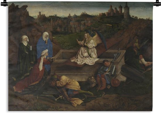 Wandkleed Jan van Eyck - De drie Maria's bij het graf - Schilderij van