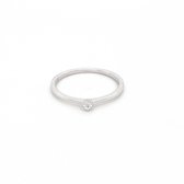 Sparkle Solitair wit gouden ring - Dames - 14 karaat - 0.15 ct. diamant - Maat 58