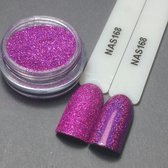 Nailart Sugar - Nagel glitter - Korneliya Nailart Decor Zand 168 Holografic Violet Pink