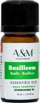 A&M Basilicum 100% pure Etherische olie, aromatische olie, essentiële olie