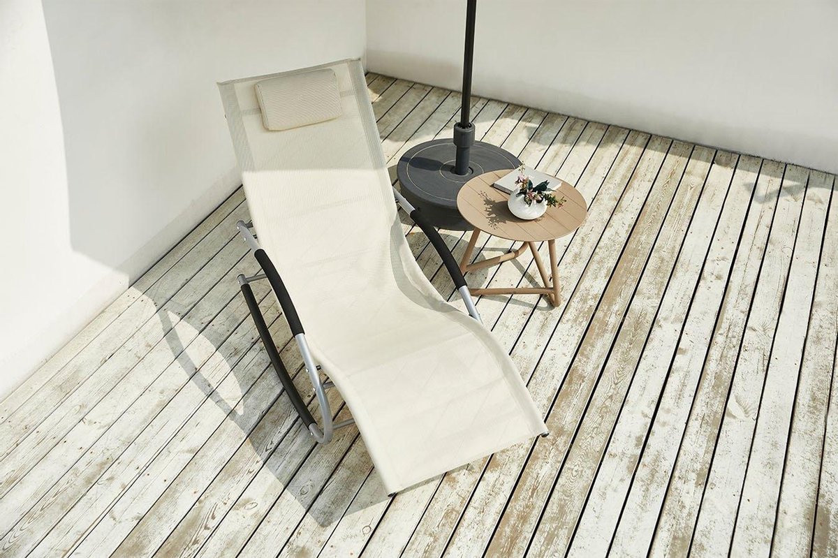 oud vastleggen Gezag Feel Furniture - schommel ligstoel - Porto - Beige | bol.com
