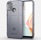 OnePlus Nord N100 hoesje - Rugged shield TPU Gelcase - Grijs - GSM Hoesje - Telefoonhoesje Geschikt Voor: OnePlus Nord N100