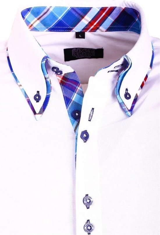 Carisma Italiaans Overhemd Wit Dubbele Boord - L | bol.com