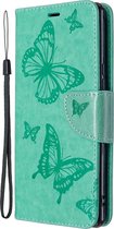 Sony Xperia L4 Hoesje - Mobigear - Butterfly Serie - Kunstlederen Bookcase - Turquoise - Hoesje Geschikt Voor Sony Xperia L4