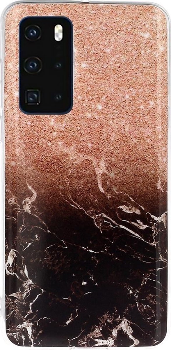 Mobigear Hoesje geschikt voor Huawei P40 Telefoonhoesje Flexibel TPU | Mobigear Marble Backcover | P40 Case | Back Cover