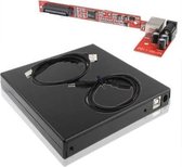 USB 2.0 universele notebook externe 12,7 mm CD / DVD IDE-poort optische drive box kit (zwart)