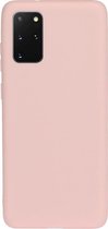 Voor Galaxy S20 plus frosted snoepkleurige ultradunne TPU-telefoonhoes (roze)