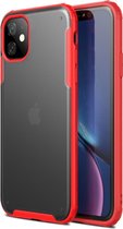 Krasbestendige TPU + acryl beschermhoes voor iPhone 11 (rood)