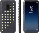 Star Series Retro Crazy Horse Texture PU lederen tas voor Galaxy S9 (zwart)