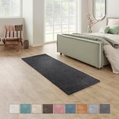 Carpet Studio Santa Fe Loper Tapijt 67x180cm - Vloerkleed Laagpolig - Tapijt Woonkamer en Tapijt Slaapkamer - Kleed Zwart