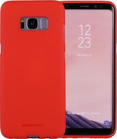 GOOSPERY SOFT FEELING voor Galaxy S8 Liquid State TPU Valbestendig Soft Protective Back Cover Case (rood)
