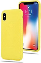 Effen kleur Antislip schokbestendig TPU-hoesje voor iPhone XR (geel)