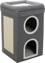 Trixie krabpaal cat tower saul grijs - 39x39x64 cm - 1 stuks