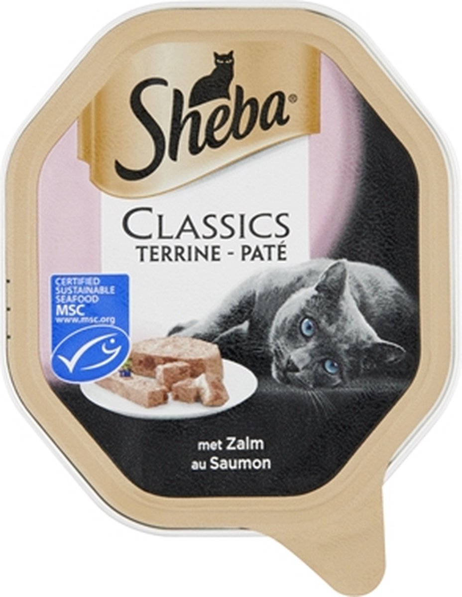 Sheba Sheba alu classics pate met zalm - 85 gr - 22 stuks
