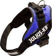 Julius k9 power-harnas/tuig voor labels blauw - maat 3/85-112 cm - 1 stuks