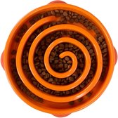 Slo-bowl feeder coral oranje - 29x29x6 cm - 1 stuks