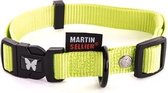 Martin sellier halsband nylon groen verstelbaar - 20 mmx40-55 cm - 1 stuks