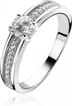 ZINZI zilveren ring wit ZIR1082