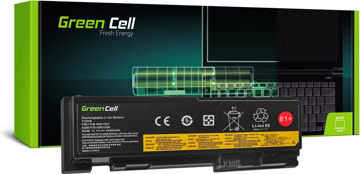 GREEN CELL Batterij voor Lenovo ThinkPad T430s T430si / 11,1V 4400mAh