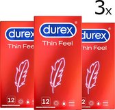 Durex - Condooms - Thin Feel - 3x 12 stuks