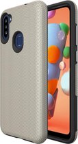 Voor Samsung Galaxy A11 (EU-versie) Triangle Armor Texture TPU + pc-behuizing (goud)