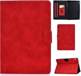 Voor Huawei MediaPad T5 koeienhuid textuur horizontale flip lederen tas met houder en kaartsleuven (rood)