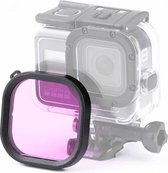 Vierkante behuizing Duiken kleurenlensfilter voor GoPro HERO8 Zwarte originele waterdichte behuizing (paars)