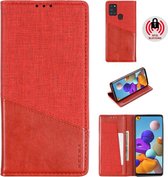 Voor Samsung Galaxy A21s MUXMA MX109 Horizontale Flip lederen tas met houder & kaartsleuf & portemonnee (rood)