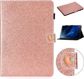 Voor Samsung Galaxy Tab A 10.1 T580 Love Buckle Glitter Horizontal Flip Leather Case met houder & kaartsleuven (Rose Gold)