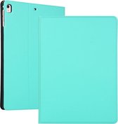 Voor iPad 10.2 Voltage elastische lederen TPU beschermhoes met houder (mintgroen)