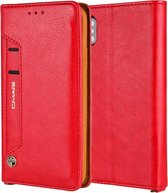 Voor iPhone XS Max CMai2 Kaka-serie Litchi Texture Horizontale flip lederen tas met houder en kaartsleuven (rood)